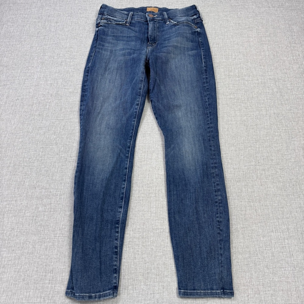 Mother Jeans Womens 25 Blue The Looker Crop Slim Stretch Denim Mid Rise